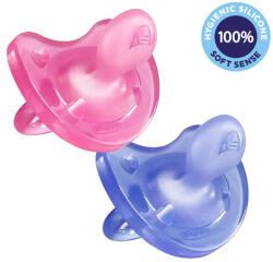 CHICCO Teljesen szilikon cumi Physio Soft lány 2 db, 16-36m