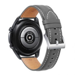 Mybandz szürke bőrszíj ezüst csattal 22mm (22SKU4565) (22SKU4565)