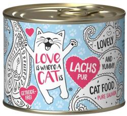 Love is where a cat is Hrana Pentru Pisici Love is where a cat is Somon 190g (4250499203345)