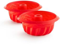 Lékué Mini Savarin Kuglóf sütőforma, szilikon, 15 cm, 2 db (880803)