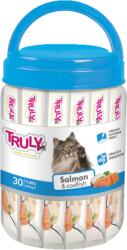 Truly Recompense cremoase pentru pisici, Truly, somon si cod, 420g, 30 bucati (WP11383)