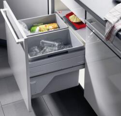 Hafele Cos incorporabil dublu pentru sortarea gunoiului Hafele Hailo Euro-Cargo-S 502.73. 901, 2x19l, corp 45 cm (502.73.901) Cos de gunoi