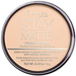 Rimmel Stay Matte Long Lasting Pressed Powder mattifying and fényesítő powder 14 g. 005 Silky Beige