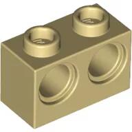 LEGO® 32000c2 - LEGO világos krémszínű (tan) technic kocka 1 x 2 méretű 2 lyukkal (32000c2)