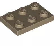LEGO® 3021c69 - LEGO sötét krémszínű lap 2 x 3 méretű (3021c69)