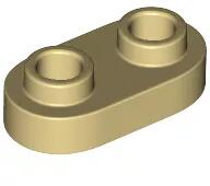 LEGO® 35480c2 - LEGO világos krémszínű (tan) lap 1 x 2 méretű, lekerekített, lyukas bütykökkel (35480c2)