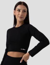 GymBeam FLO Ribbed női Crop Top Black - GymBeam XL