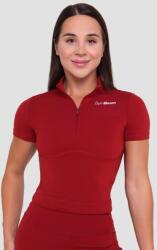 GymBeam Ignite cropped női póló Dark Red - GymBeam XS