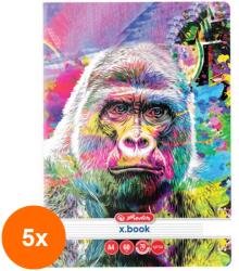 Pelikan Set 5 x Caiet A4 60 File, Dictando, Color Animals, Pelikan (REH-5xHRZ-9491960)