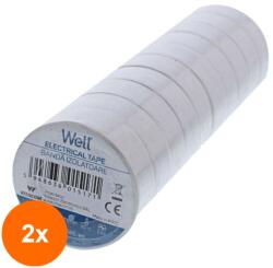 Well Set 2 x 10 Benzi Izolatoare Well, Alb, 1.9 cm x 10 m (TIV-2xIT-01/10WE-WL)