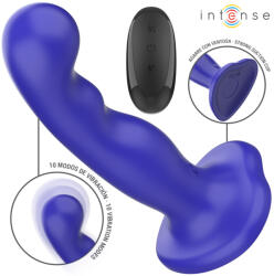 Intense Shorty Vibrator with Suction Cup & Remote Control Blue Vibrator