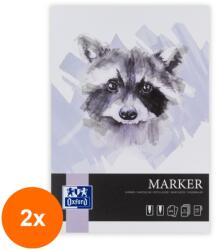 Oxford Set 2 x Bloc Desen Oxford Marker A4, 15 File, Hartie 180 g / mp, FSC MIX 70 %, Colectia Artistic (REH-2xHRZ-400166104)