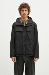 Barbour geacă Re-Engineered Durham Wax Jacket barbati, culoarea negru, de tranzitie, oversize, MWX2332 9BYH-KUM1G2_99X (MWX2332)