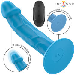 Intense Phoebe Realistic Vibrator with Suction Cup & Remote Control Blue Vibrator