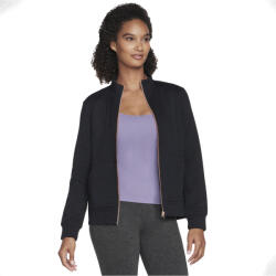 Skechers Női pulóver, Skechers Go Walk Everywhere Full Zip Hoodless, fekete S fekete