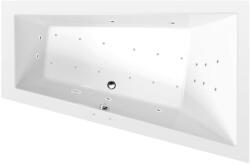 Sapho POLYSAN TRIANGL aszimmetrikus kád, jobbos, 180x120x50cm, Attraction Hydro-Air, króm (20611.4010) (20611.4010)
