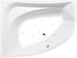 Sapho POLYSAN TANYA aszimmetrikus kád, balos, 160x120x49cm, Active Hydro-Air, króm (65119.2010) (65119.2010)