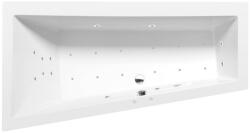 Sapho POLYSAN ANDRA L asszimetrikus kád, balos, 170x90x45cm, Attraction Hydro-Air, króm (81111.4010) (81111.4010)
