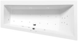 Sapho POLYSAN ANDRA R asszimetrikus kád, jobbos, 170x90x45cm, Attraction Hydro-Air, króm (81511.4010) (81511.4010)