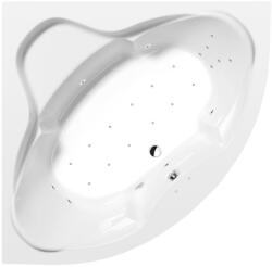 Sapho POLYSAN SIMONA sarokkád, 140x140x44cm, Attraction Hydro-Air, króm (96111.4010) (96111.4010)