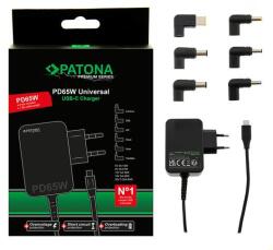 PATONA Premium PD65W tápegység 5V/3A, 9V/3A, 12V/3A, 15V/3A, 20V/3.25A USB-C - Asus, Lenovo, Dell stb. számára (PT-2649)