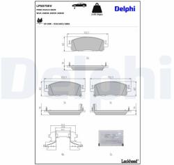 DELPHI fékbetétkészlet, tárcsafék DELPHI LP5075EV (LP5075EV)