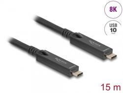 Delock Cablu activ optic USB type C 8K60Hz/4K120Hz T-T 15m, Delock 84258 (84258)