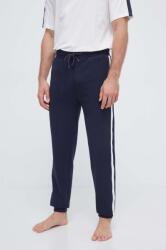 Tommy Hilfiger pamut melegítőnadrág sötétkék, nyomott mintás - sötétkék M