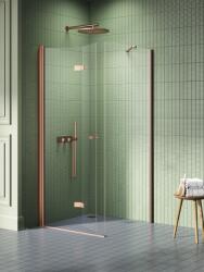 NEW TRENDY New Soleo Copper Brushed zuhanykabin 110x100 cm négyszögletes réz csiszolt/átlátszó üveg K-2049