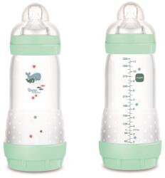 MAM Forest Matt Anti-colic cumisüveg önsterilizáló funkcióval, 320 ml - Menta bálna