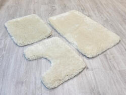 Budapest Carpet Scott 7080-3 Cream 3 Részes Fürdőszoba Szőnyeg 50x80cm