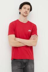 Alpha Industries pamut póló piros, nyomott mintás - piros XL