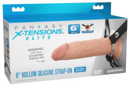  6" Silicone Hollow Strap-on - Dual Density