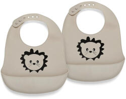 NUUROO Alfie szilikon előke 2db-os - Cobblestone