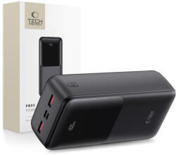 Tech-Protect PB03 Power Bank 30000mAh 2x USB / USB-C / Micro USB 22.5W, fekete