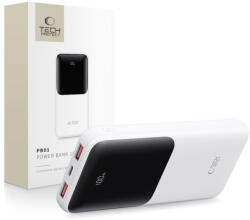 Tech-Protect PB01 Power Bank 10000mAh 2x USB / USB-C 22.5W, fehér