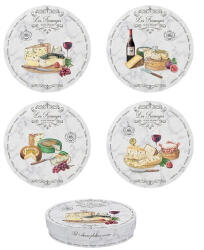 Easy Life Porcelán desszerttányér szett 4db-os, 20cm, dobozban, Les Fromages
