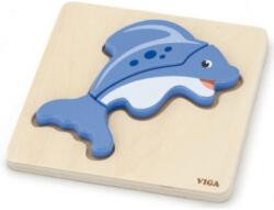 Viga Toys Fa Puzzle Delfín