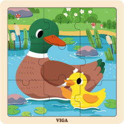Viga Toys Fa puzzle Kiskacsák 9db