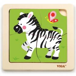 Viga Toys Fa puzzle Zebra 4db