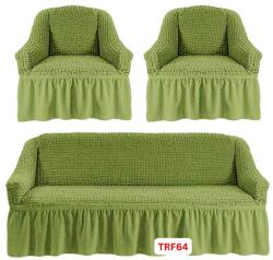 DELFIN Huse Elastice Pt Canapea si 2 Fotolii Creponate Cod TRF64