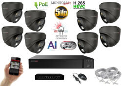 MS - AI Hybrid Light IP kamerarendszer 8 kamerával switchel 5 Mpix GD - 6142k8B
