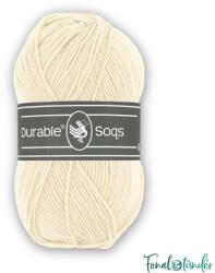 DURABLE Soqs 2172 Cream - krémfehér gyapjú zoknifonal