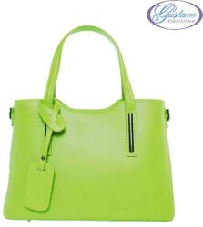  Bőr női táska - zöld
