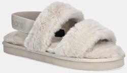 Calvin Klein Jeans papucs HOME VELCRO IN FUR bézs, YW0YW01595 - bézs Női 36