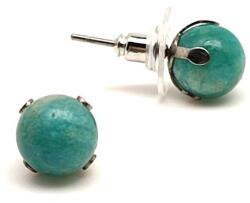 R. M. ékszer Fülbevaló golyó Amazonit 8-9mm (088516)
