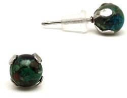 R. M. ékszer Fülbevaló golyó Krizokolla 6mm (088515)