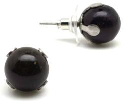 R. M. ékszer Fülbevaló golyó acél karmos Purpurit 10mm (088523)