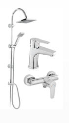 FERRO Pachet sistem de dus+baterie lavoar FERRO SQUERTO+RITTO CROM NP22+BTR2+BTR7