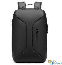 MingLu Rucsac/Ghiozdan pentru laptop 15.6 inch si tableta 9.7 inch, MingLu, 20-35 L, blocare TSA, port USB si micro USB, sistem antifurt, materioal oxford impermeabil, unisex, spatios, negru (ML52355235)